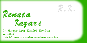 renata kazari business card